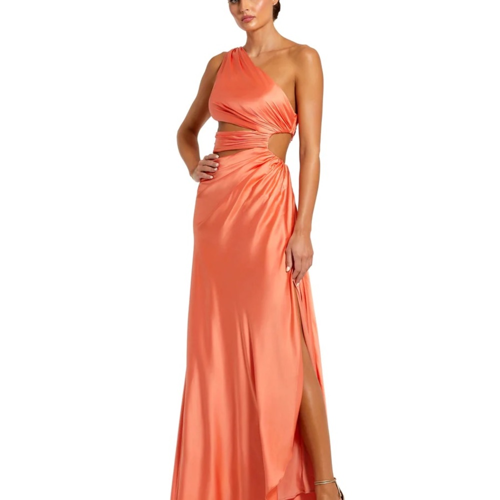 Mac Duggal One Shoulder Coral Dress